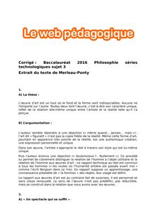 Baccalauréat Philosophie 2016 - Séries technologiques - Sujet 3 