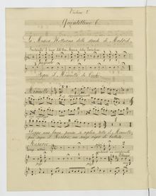 Partition violon 2, 6 corde quintettes, G.319-324, Boccherini, Luigi par Luigi Boccherini