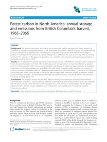 Forest carbon in North America: annual storage and emissions from British Columbia’s harvest, 1965–2065