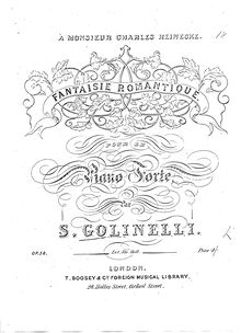 Partition complète, Fantaisie Romantique, Op.58, Golinelli, Stefano