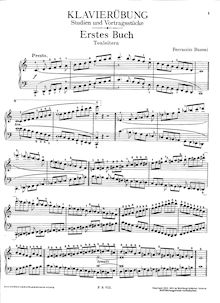 Partition Buch 1: Tonleitern, Klavierübung en 10 Büchern, Busoni, Ferruccio