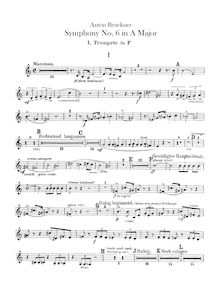 Partition trompette 1, 2, 3 (F), Symphony No.6 en A major, A major