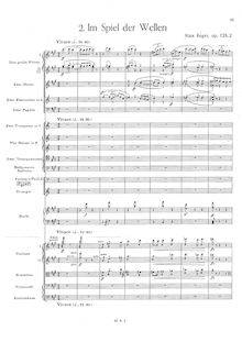 Partition , Im Spiel der Wellen (en pour play of pour waves), 4 Tone poèmes after Arnold Böcklin, Op.128 par Max Reger