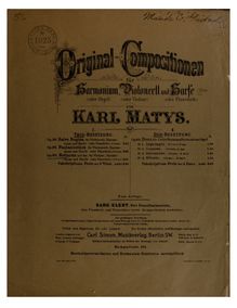 Partition complète & parties, Notturno, Op.60, Notturno in C dur für Violine, Harmonium und Harfe (oder Pianoforte)