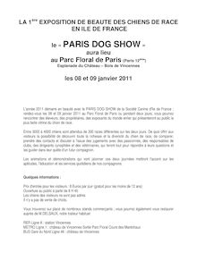 le « PARIS DOG SHOW »