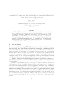 A model of constraint solvers by chaotic iteration adapted to