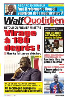Walf Quotidien n°8900 - du jeudi 25 novembre 2021