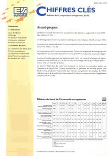 CHIFFRES CLES. Bulletin de la conjoncture européenne, 03/95