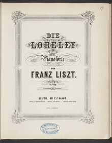 Partition Die Loreley (S.532), Collection of Liszt editions, Volume 12
