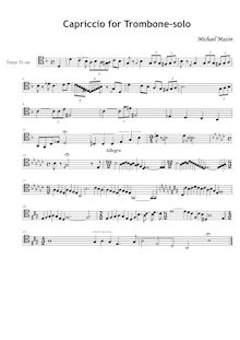 Partition complète, Capriccio pour Trombone-solo, Mazin, Michael