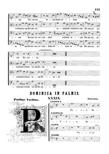 Partition complète (monochrome), Pueri Hebraeorum, F major