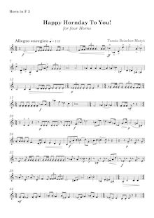 Partition cor 3 (en F), Happy Hornday To You!, Beischer-Matyó, Tamás