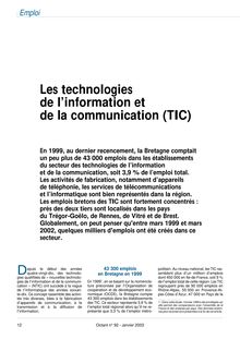 Les Technologies de l Information et de la Communication (TIC) (Octant n° 92)