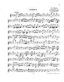 Partition violon 1, Piano Concerto No.9, Jenamy Concerto ; Jeunehomme Concerto