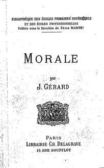 Morale / par J. Gérard,...