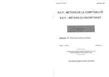 Economie Droit 1999 BEP - Métiers du secrétariat