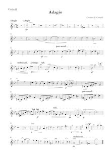 Partition violon II, Adagio pour cordes, Gm, Gianelli, Gustavo Biciato