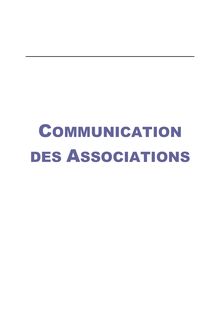 COMMUNICATION DES ASSOCIATIONS