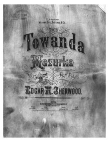 Partition complète, Towanda Mazurka, Morceau, D major, Sherwood, Edgar