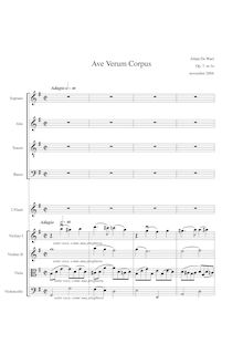 Partition complète, Ave verum corpus, G major, De Wael, Johan
