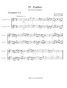 Partition I, Fanfare - trompettes 1/2 (B♭),  No.7 en F major, F major