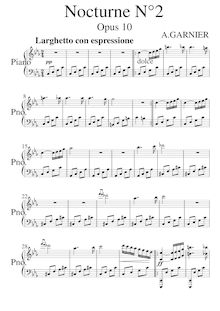 Partition complète, Nocturne No.2, Nocturne à Catherine, C minor
