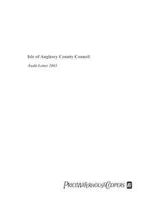 Isle of Anglesey CC - Audit Letter 2002-2003