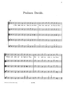 Partition complète, Becker Psalter, Op.5, Der Psalter nach Cornelius Beckers Dichtungen