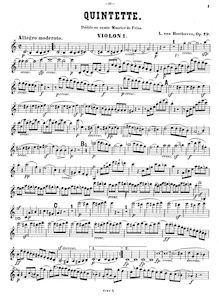 Partition violon 1, corde quintette No.2, Op.29, C major, Beethoven, Ludwig van