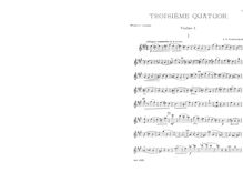 Partition parties complètes, corde quatuor No.3, Op.30, A major