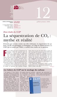 La séquestration de CO2 : mythe et réalité