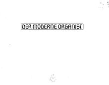 Partition Complete book, Der moderne Organist, Various