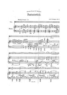 Partition de piano, partition de viole de gambe, Fantasiestück, Op.4