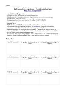 La Grammaire: e-Anglais.com - Cours d anglais en ligne http://www  ...