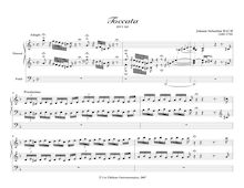 Partition complète, Toccata et Fugue en D minor, D minor, Bach, Johann Sebastian par Johann Sebastian Bach