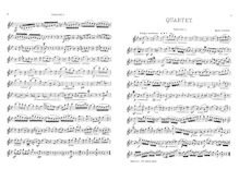 Partition parties complètes, corde quatuor, Op.Posth., B♭ major