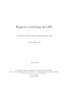 Rapport scientifique du LIFL