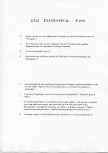 Gestion des ressources humaines 2002 Université de Technologie de Belfort Montbéliard