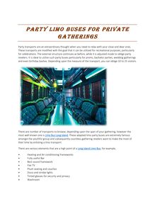 Party Limo Buses For Private Gatherings