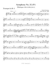 Partition trompette 1, Symphony No.32, C major, Rondeau, Michel par Michel Rondeau