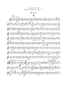 Partition cor 1, 2 (en E, F, E♭), Slavonic Dances, Slovanské tance