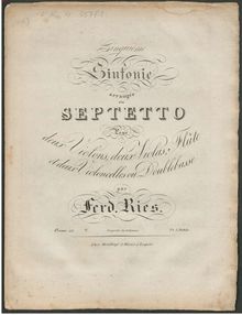 Partition complète, Symphony No.5, Op.112, D minor, Ries, Ferdinand