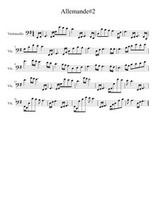 Partition Allemande,  No.2 en G major, G major, Cohen, Roberto Cesar
