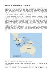 Histoire et peuplement de l'Australie : Une civilisation de ...