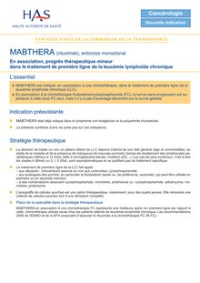 MABTHERA - Synthèse d avis MABTHERA - CT7017