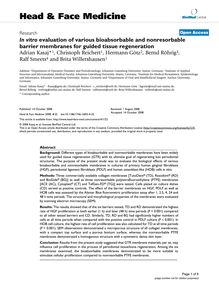 In vitro evaluation of various bioabsorbable and nonresorbable barrier membranes for guided tissue regeneration