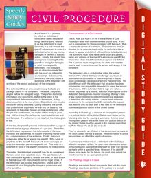 Civil Procedure (Speedy Study Guides)