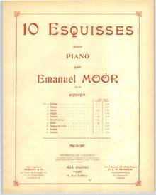 Partition Nos. 1-5, 10 Esquisses, Op.82, Moór, Emanuel