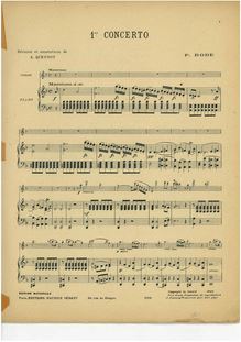 Partition violon et partition de piano, violon Concerto No.1, Op.3