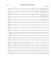 Partition complète, violon Concerto No.1, D minor, Werner, Marcin